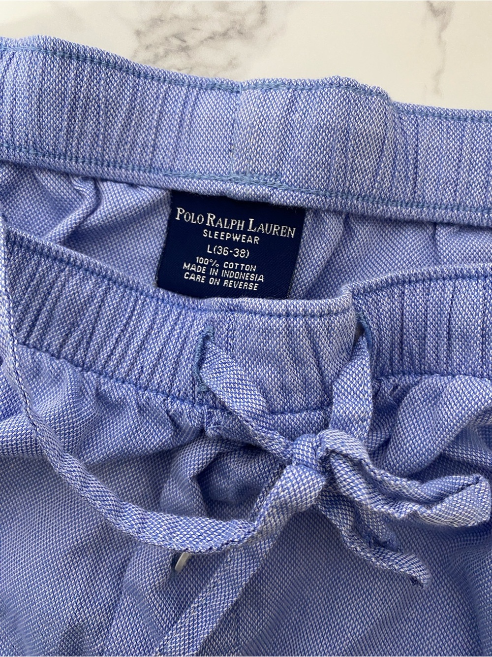 POLO RALPH LAUREN Sleepwear Men's Size Large Light Blue Cotton Loungewear - Picture 4 of 8